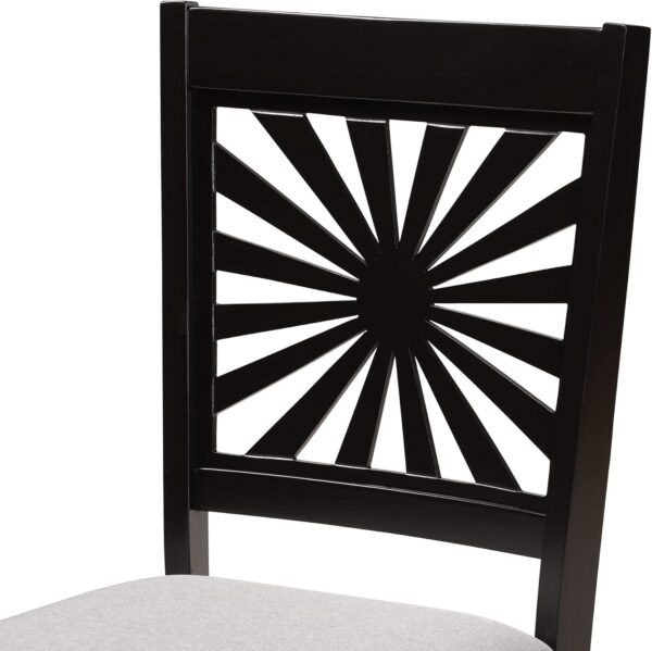 Baxton Studio Olympia Dining Set, 5-Piece, Grey/Espresso Brown