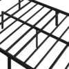 Yaheetech Queen Bed Frames Metal Platform Bed with Headboard and Footboard for Bedrooms No Box Spring Needed Easy Assembly,Ground Clearance: 12.5’’/Black/Queen Bed