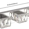 ZUZITO Modern Bathroom Vanity Lights - Crystal 3 Light Vanity Lighting Fixtures - Chrome Bathroom LED Light Fixture Over Mirror 6000K Cool White Light