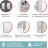 Zenna Home Medicine Cabinet with 2 Adjustable Shelves, 16" x 26" Inches – Frameless Bathroom Mirror Cabinet with Steel Body – Recessed or Surface Mount Installation – Premium Mirrored Slim Cabinet