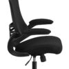 Flash Furniture Kelista High-Back Swivel Office Chair with Adjustable Lumbar Support and Seat Height, Ergonomic Mesh Desk Chair, Black