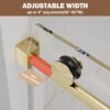 Shower Doors,56-60" W x 76" H Frameless Sliding Shower Door,5/16"(8mm) Clear SGCC Tempered Glass with Double-Sided Nano Coating,Bypass Shower Doors for Walk in Shower,Stainless Steel Hardware Gold