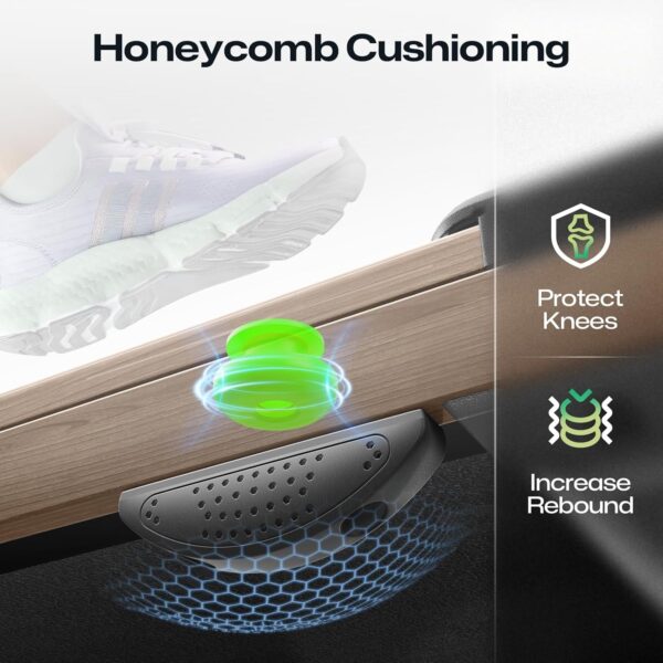 UREVO Smart Walking Pad with MIIT Modes, Walking Pad Treadmill UnderDesk, Wooden Treadmills for Home Plug and Play Jogging Machine with HiveTech Cushioning, APP Remoter and LED Display