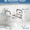 71s2dS5uMIL._AC_SL1500_.jpg Toilet Seat Riser for Seniors, FSA HSA Eligible Raised Toilet Seat with Handles, Adjustable Height & Width, 400lb Handicap Elevated Toilet Seat, Fit Any Toilet