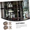 DOITOOL Modern Style No Drilling Glass Door Hinge 4pcs Stainless Steel Easy Install for Shower Doors