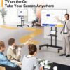 71sK2q2QzYL._AC_SL1500_.jpg TVON Rolling TV Stand for 32-83 inch Flat Screen/Curved TVs up to 110 lbs, Height Adjustable Portable TV Stand on Wheels with Metal Laptop Shelf, TV Stands for Living Room, Home and Office Use