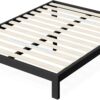 ZINUS Arnav Metal Platform Bed Frame, Wood Slat Support, No Box Spring Needed, Easy Assembly, Black, Queen