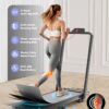Foldable Treadmill with 8% Incline, Upgrade 3.5HP Low Noise Walking Pad Treadmill with Handle Bar, Trisomy 4 in 1 Portable Under Desk Treadmills for Home/Office, 330 Lbs Capacity, APP & Remote Control
