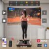 DeerRun 3 in 1 Under Desk Walking Pad Treadmill, 3.0HP Low Noise Portable for Home & Office, 300LBs Weight Capacity Folding With Remote Control & Smart APP