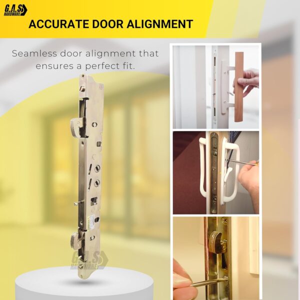 Alloy Steel Dual Point 9-15/16" Mortise Lock with 10-1/8" Faceplate for Sliding Patio Glass Door | Multi Point Locking Mechanism Replacement - Fix and Repair Door Hardware Security