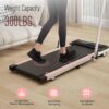 DeerRun 3 in 1 Under Desk Walking Pad Treadmill, 3.0HP Low Noise Portable for Home & Office, 300LBs Weight Capacity Folding With Remote Control & Smart APP
