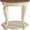 Signature Design by Ashley Realyn French Country Two Tone Round End Table, Chipped White