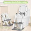 Toilet Seat, Potty Training Seat for Toddler, Upgraded 2-in-1 Potty Toilet Training for Boys and Girls,Waterproof Cushioned Mat with Non-slip Step Stool