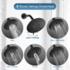 Bathtub Shower Faucet Set Wall Mounted 6 Inch 5-Spray Rainfall Shower Head with Rough-in Valve Single Handle Control Shower Trim Kit without Tub Spout, Oil Rubbed Bronze