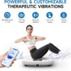 Vibration Plate Exercise Machine Lymphatic Drainage, Full Body Shaking Workout Vibrating Plate Weight Loss, 199 Adjustable Speeds 450 Lbs Capacity Fitness Platform for Women Men