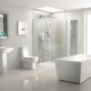 Shower Faucet Set, Rainfall Shower System Complete Wall Mounted for Bathroom with 8 Inch Shower Head and Handheld Rain Mixer Combo Kit with Shower Valve and Shower Trim, Brushed Nickel
