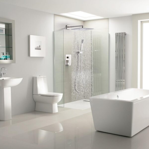 Shower Faucet Set, Rainfall Shower System Complete Wall Mounted for Bathroom with 8 Inch Shower Head and Handheld Rain Mixer Combo Kit with Shower Valve and Shower Trim, Brushed Nickel