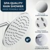 HammerHead Showers® ALL METAL 8 Inch Rainfall Shower Head – CHROME - Shower Head Rainfall - 2.5 GPM High Flow Shower Head Optimized for Pressure – Large Round Rain Shower Heads