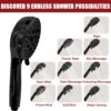 Double Shower Head, Dual Shower Head for Couples, High Pressure and Adjustable Tandem Shower Head System for Two People
