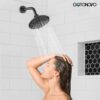 gotonovo Tub Shower Faucet Set Shower Head and Handle Set 6 Modes 6 inch Shower Head Kit with Tub Spout High Pressure Shower System Combo Shower Trim Kit with Valve Round Shower Head Oil Rubbed Bronze