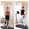 Walking Pad, Under Desk Treadmill, Walking Pad with Incline, 2 in 1 Treadmills for Home/Office, Compact Portable Foldable Treadmill, Installation-Free Low Noise, Safety Lock and LED Display