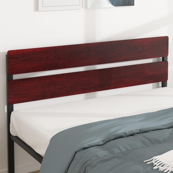 VECELO Metal Platform Queen Size Bed Frame with Wooden Headboard,Sturdy Steel Slats Support/Matress Foudation/No Box Spring Needed(Minimalist)