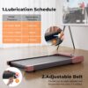Walking Pad Treadmill, Under Desk Treadmill for Home Office,3 in 1 Treadmills for Home with Remote Control, Walking Jogging Machine with 300 lbs Weight Capacity in LED Display, No Assembly