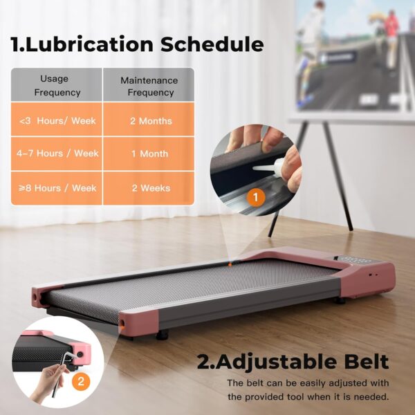 Walking Pad Treadmill, Under Desk Treadmill for Home Office,3 in 1 Treadmills for Home with Remote Control, Walking Jogging Machine with 300 lbs Weight Capacity in LED Display, No Assembly