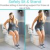 Vive Toilet Safety Rail - Adjustable Grab Bar - Compact Support Frame with Handrail for Bathroom Toilet Seat - Easy Installation for Handicap Senior Bariatrics, Elderly Balance - Padded Hand Armrest