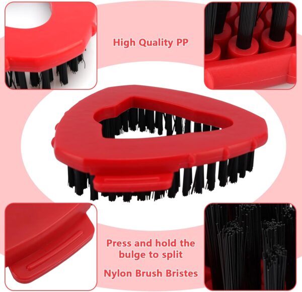 2 Pack Scrubber Mop Head for O-Ceda EasyWring 1-Tank System, Spin Mop Scrub Brush Head Replacement, Shower Floor Scrubber, Hard Bristle Cleaning Brush for Bathroom Kitchen Tile and Hard Floor