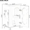 20-inch Bathroom Vanity with Sink, Free Standing Bathroom Vanity Cabinet with Two-Tier Shelf and Glass Door, Wooden Bathroom Set Organizer with Single Ceramic Sink for Bathroom, Black