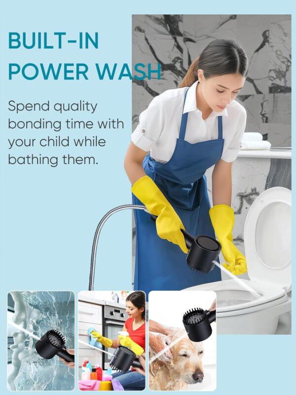 Cobbe Filtered Shower Head with Handheld, High Pressure 5-mode Showerhead with Filters, Built-in Power Wash for Hard Water - Remove Chlorine - Reduces Dry Itchy Skin, Matte Black