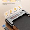 FYC Wooden Walking Pad, Under Desk Treadmill for Home Compact Mini Treadmills with Remote Control, 265lbs Capacity Low Noise Portable Walking Jogging Machine Installation-Free