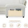 Merax 118" Modern L-Shaped Chenille Sectional Sofa, Cloud Couch with Double Cushions, Reversible Chaise, 5 Seat Upholstered, for Living Room, Apartment, Beige