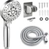 RV Shower Head with Hose, Shower Head with Handheld, 10 Modes High Pressure Shower Heads for Home/RV/Camper/Travel Trailer, Handheld Shower Head Holder and Extra Long 5ft Stainless Steel Hose