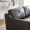 Modway Impart Upholstered Genuine Leather Sofa in Brown