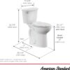 American Standard 215TA104.020 Cadet PRO Two-Piece, Extra Tall Height, 12-Inch Rough, Elongated Front, White, 1.28 GPF