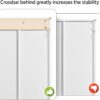 Yaheetech Wooden Bathroom Floor Cabinet, Side Storage Organizer Cabinet with 4 Drawers & Double Doors, Freestanding Entryway Storage Unit Console Table, Bathroom Furniture Home Decor, White