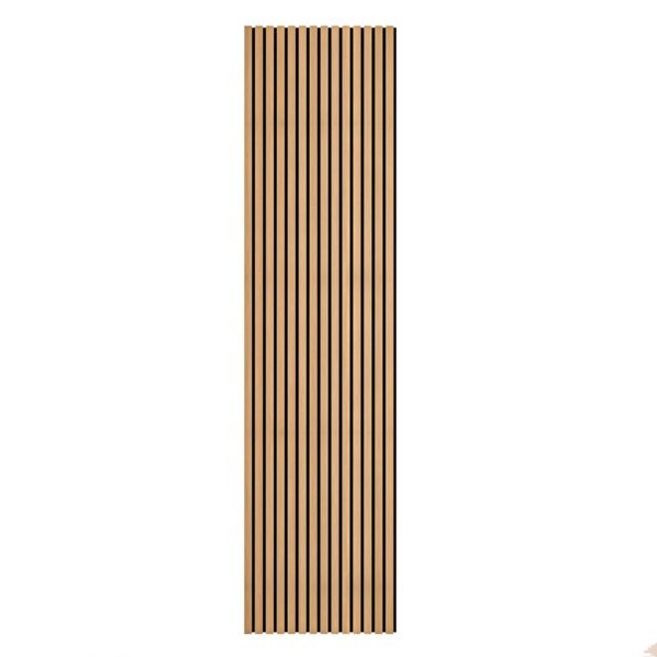 94"" L x 24"" W Acoustic Wood Wall Paneling, Decorative Sound Proof Panels for Walls and Ceilings, 3D Slat Wood Wall Panels (Set of 10) (American Oak), ACP10