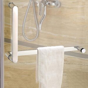 Bathroom Sliding Door Knobs, Replacement Sets for Shower Glass Door Handle and Pulls, Modern Interior Exterior Doors Stainless Steel Towel Bar (275mm+425mm)