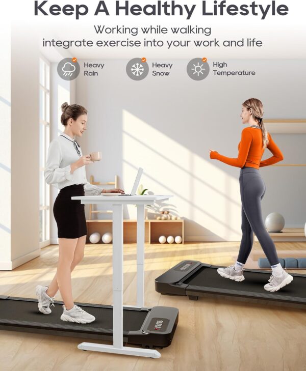 Walking Pad, Under Desk Treadmills with Intelligent Foot-Sensing Variable Speed.330 Lbs Capacity,3 in 1 Portable Treadmill for Home and Office with Remote Control, LED Display