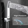 SR SUN RISE 12 Inches All Metal Square Shower System with Tub Spout, Tub Shower Faucet Set, High Pressure Rain Shower Head and Handheld Sprayer Combo Shower Fixtues, Valve Included, Polished Chrome