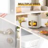 Silicone 160 Pcs Cabinet Door Bumpers Round, 1/2" Diameter Self Adhesive Clear Cupboard Door Drawer Bumpers for Kitchen Cabinets Cutting Boards Picture Frames
