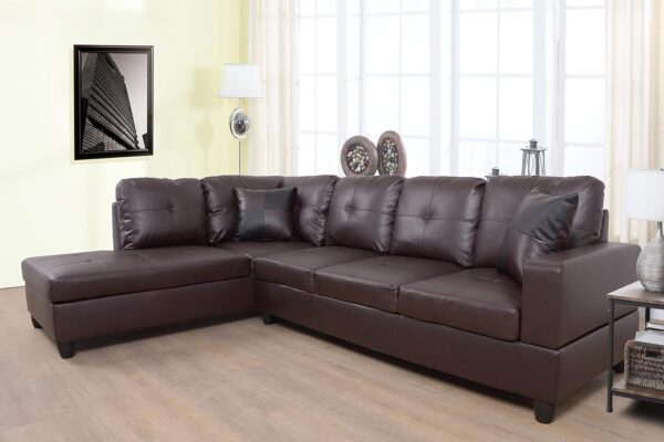 Tai L Shape Sectional Sofa for Living Room with Ottoman for Apartment, Game Room, Guest Room and Office