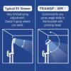 Waterpik Transform Pivoting RV Shower Head with Ultra-Flexible Hose and Pause Switch, Great for Campers, Trailers, Boats, 5-Mode with High Pressure Sprays, White, PHR-551E
