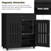 Yaheetech Coffee Bar Cabinet, Bathroom Cabinet with 1 Drawer & Adjustable Shelf, Kitchen Buffet Storage Cabinet for Home Office, Black