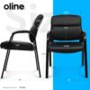 71zY3Y3eKtL._AC_SL1500_.jpg Oline Leather Guest Chair with Padded Arms, Reception Meeting Conference Waiting Room Lobby Home Desk Big and Tall Executive Office Chair, Black (4 Pack)