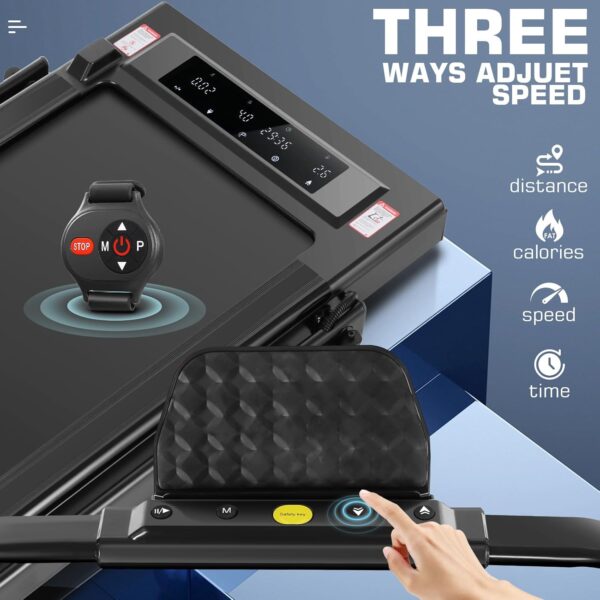 ANCHEER Under Desk Treadmill with Incline, 3 in 1 Walking Pad with Remote Control, 2.5HP Folding Treadmill for Home, 300lbs Weight Capacity Quiet Jogging Running Electric Machine