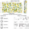 VEELIKE Lemon Peel and Stick Wallpaper Floral 17.7''x118'' Removable Self Adhesive Decorative Fresh Citrus Leaf Prints Floral Wallpaper Vinyl for Nursery Bedroom Kitchen Walls Cabinets Shelf Liners