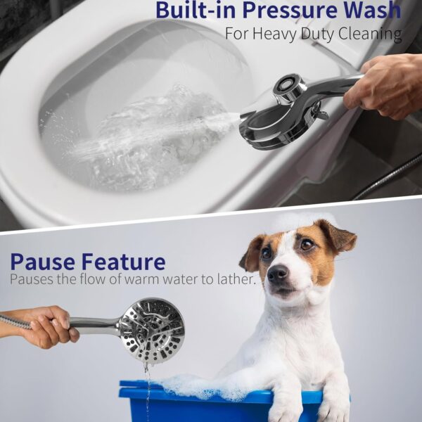 Filtered Shower Head with Handheld - 10 Spray Modes High Pressure Handheld Shower, With Filtered Spray Combo, Magnetic Connection Shower Head, With 60-Inch Long Hose